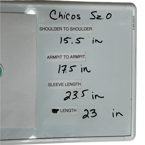 Chico’s Platinum Blue Denim mock neck jean jacket Chicos Sz 0 US Sz 4 EUC - Picture 8 of 8